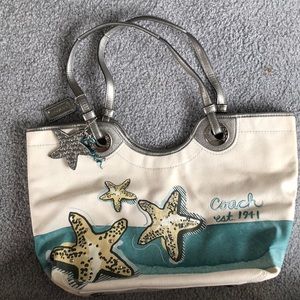 Coach starfish tote bag/beach bag